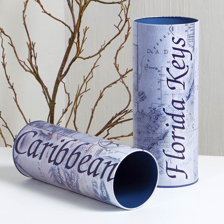 Food Safe Destination Map Tins Set Of 2