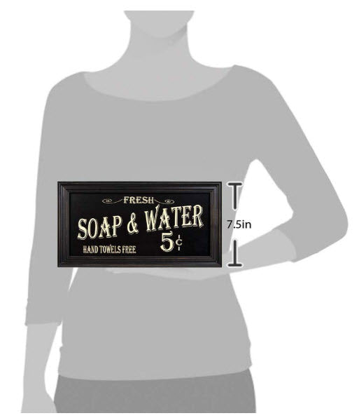 Vintage Soap & Water Sign