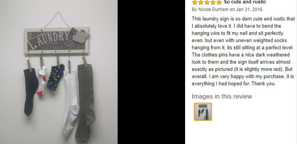 Laundry Gathers Here - Clothespin hanging wall decor