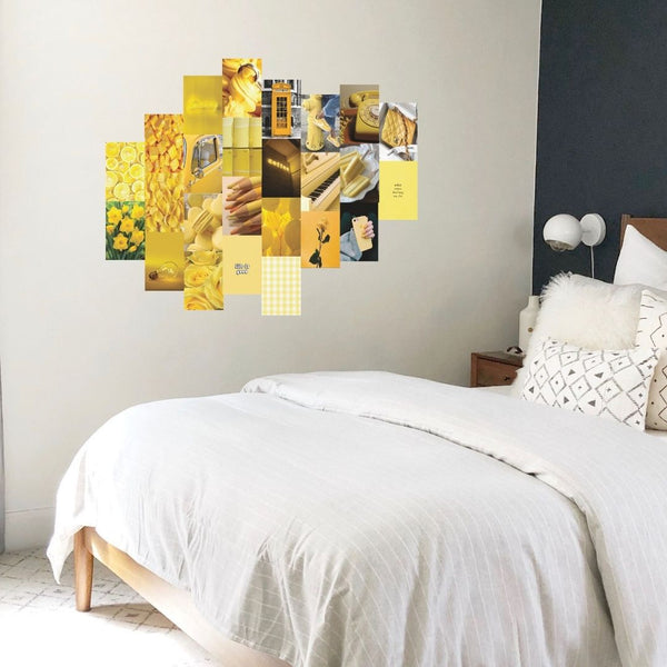 "Hello Yellow" Aesthetic Wall Collage Set of 25